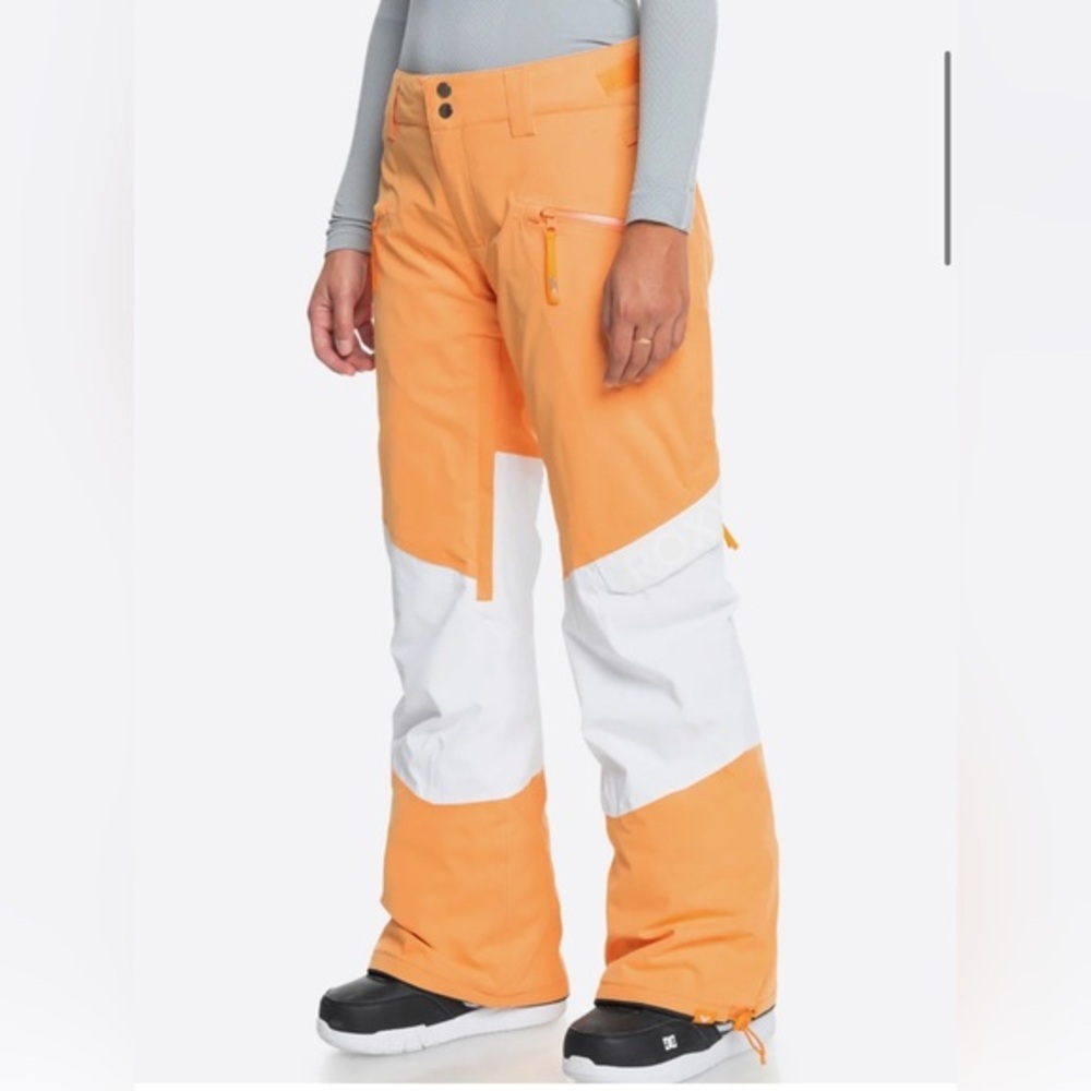 ROXY Women's Chloe Kim Woodrose Snow Pants‎ size large brand new - Picture 3 of 16